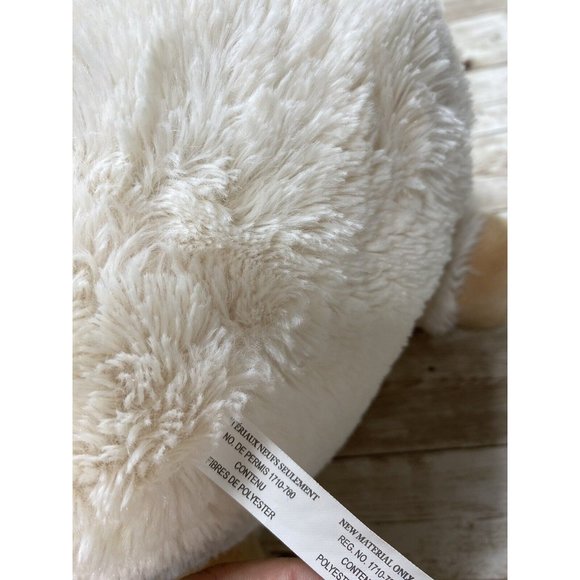 White/Cream Baby Lamb Round Soft Plush Stuffed Animal Teddy Bear - Picture 8 of 8